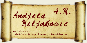 Anđela Miljaković vizit kartica